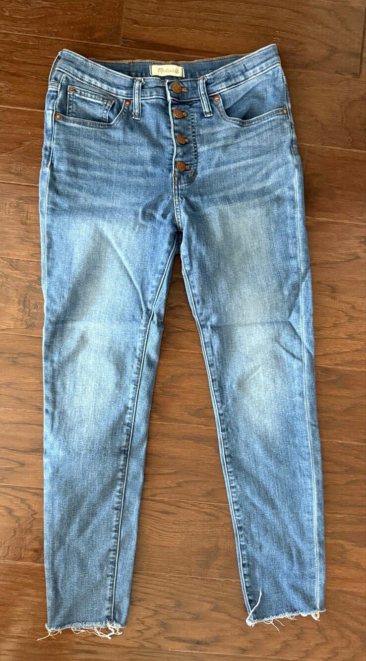 Madewell 9” Mid Rise Skinny Jeans 28